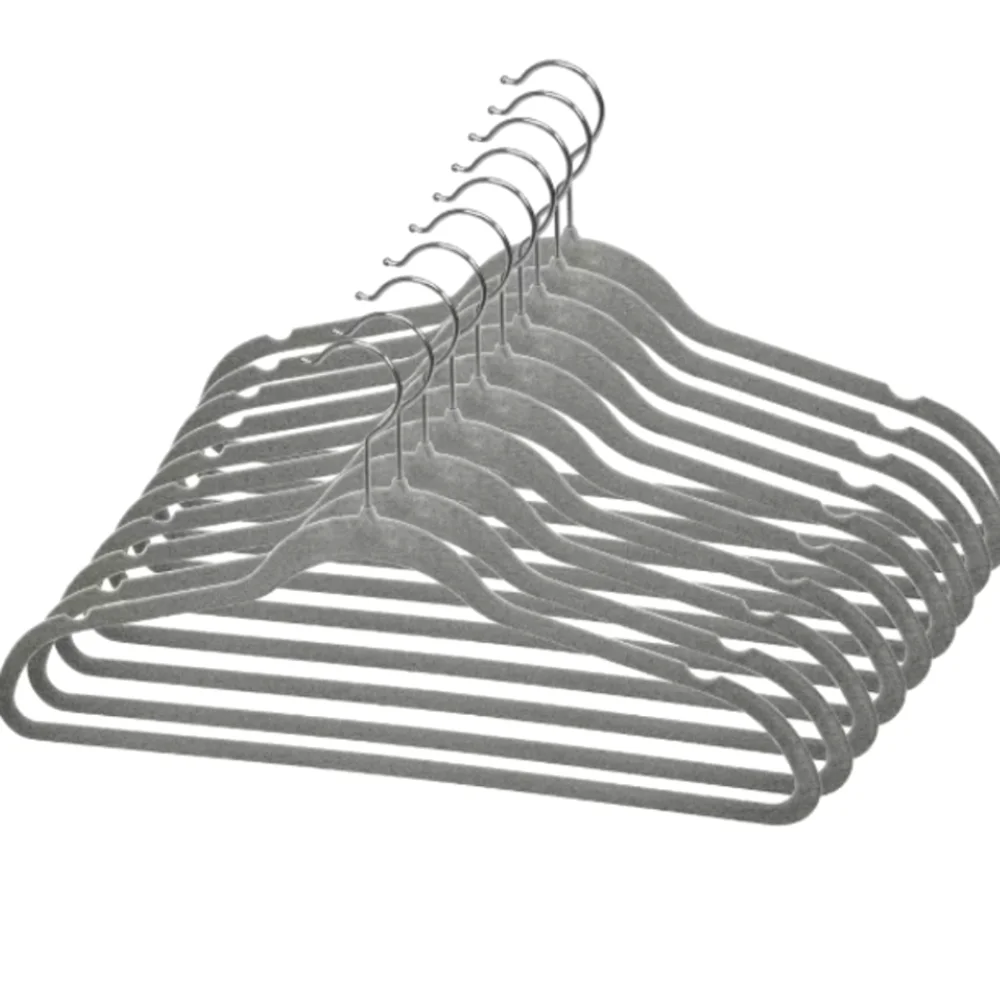 Bundle of 30 velvet coat hangers Grey BLACK AND TAN BUNDLE